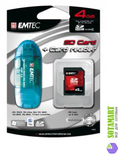 Emtec MicroSDHC 4GB 60x   USB Reader