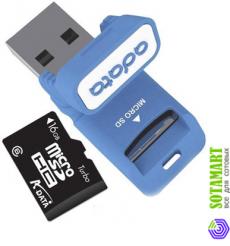 A-Data MicroSDHC 16GB Class 6   USB Reader