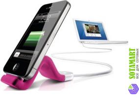 USB дата-кабель для Apple iPhone 4S Philips DLC2407 с подставкой