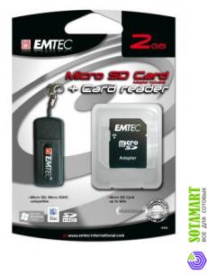 Emtec MicroSD 2GB 60x   USB Reader