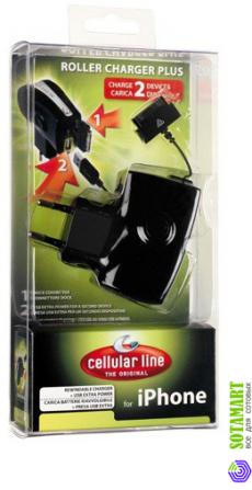 Зарядное устройство для Apple iPhone 4 Cellular Line Roller Plus ACHARUSBIPHONE1