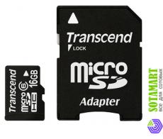 Transcend MicroSDHC 16GB Class 6
