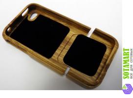 Чехол для Apple iPhone 4 Wooden Case №1