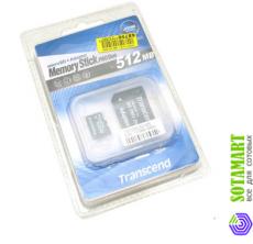 Transcend MicroSD 512MB   MS PRO Duo Adapter