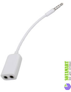 Переходник для наушников с 2 входами на 3.5 мм для LG KM900 Arena