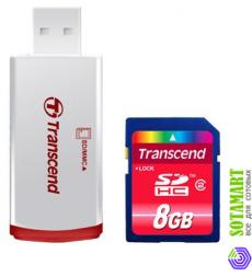 Transcend SD SDHC 8GB Class 2   SDHC Reader