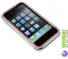 Чехол-бампер для Apple iPhone 3G с кристаллами Swarovski