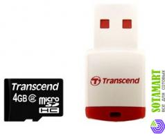 Transcend MicroSDHC 4GB Сlass 2   USB Reader