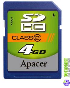 Apacer SD SDHC 4GB Class 2   USB Reader