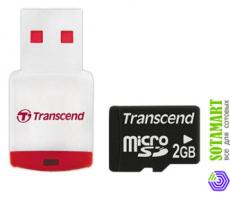 Transcend MicroSD 2GB TS2GUSD-P3   USB Reader