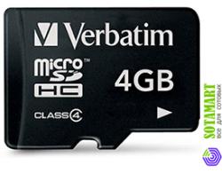 Verbatim MicroSDHC 4GB Class 4