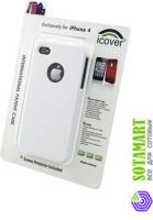 Чехол для Apple iPhone 4 iCover Glossy White пластиковый
