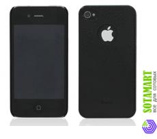 Чехол для Apple iPhone 4 iCover Polka dots-black пластиковый